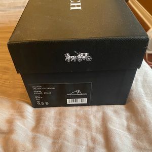 9.5 Coach Black Jaclyn LTR Sandals